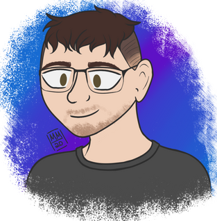 Human headshot with simple background
