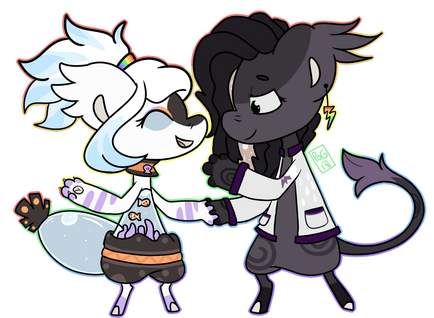 Couple's Art, full body no bg